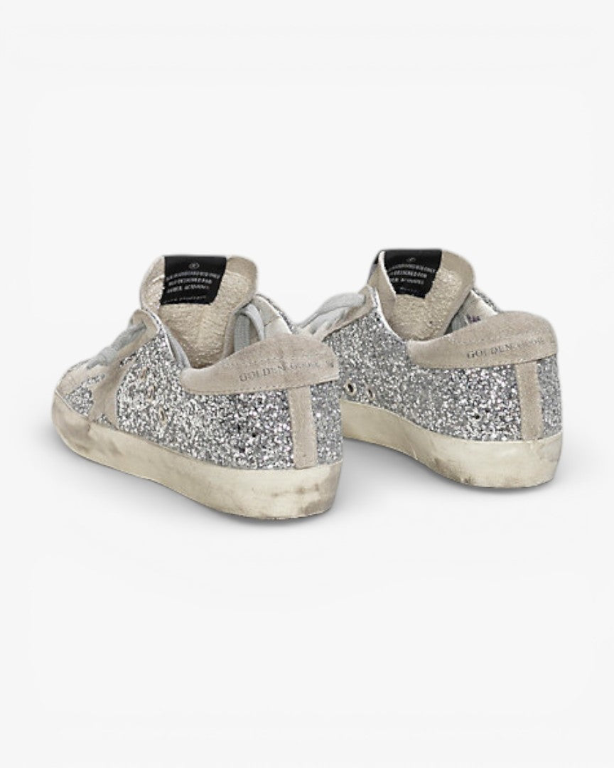 Golden Goose Super-Star Sneakers with Silver Suede Star