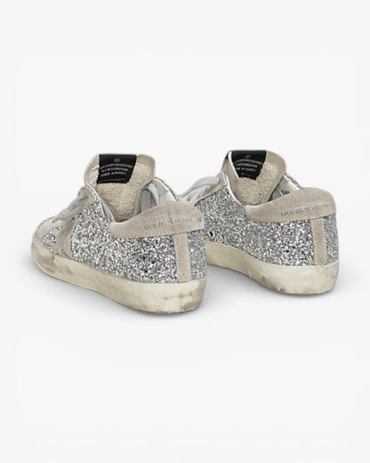 Golden Goose Super-Star Sneakers with Silver Suede Star