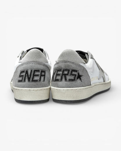 Golden Goose Grey Two‑Tone Sole Luxury Sneakers