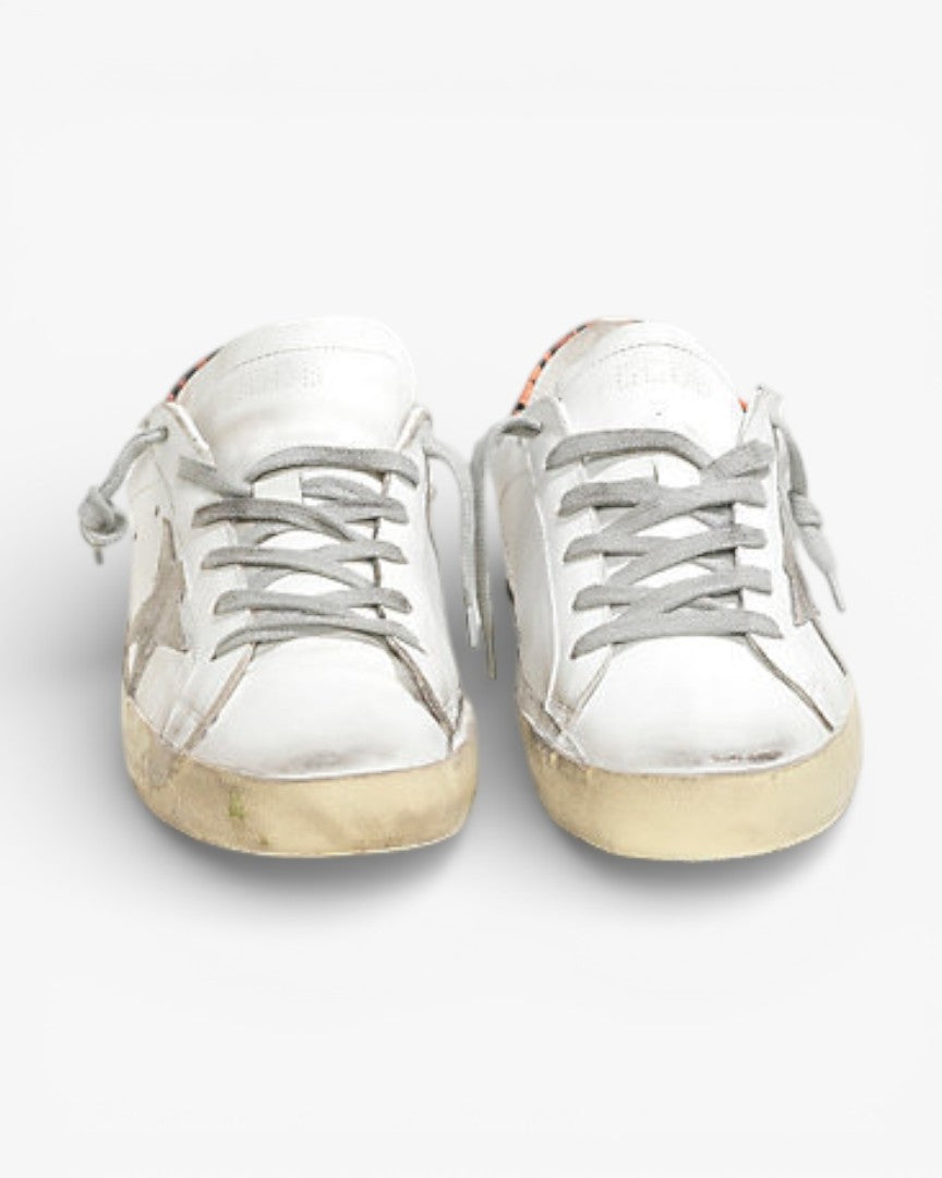 Golden Goose Super-Star Sneakers with Leopard Suede Star