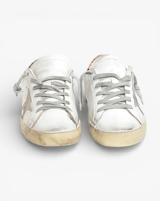 Golden Goose Super-Star Sneakers with Leopard Suede Star