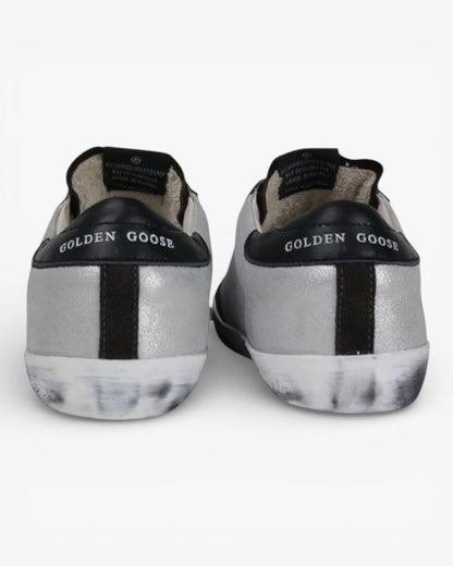 Golden Goose Silver Orange Handcrafted Custom Couple Sneakers