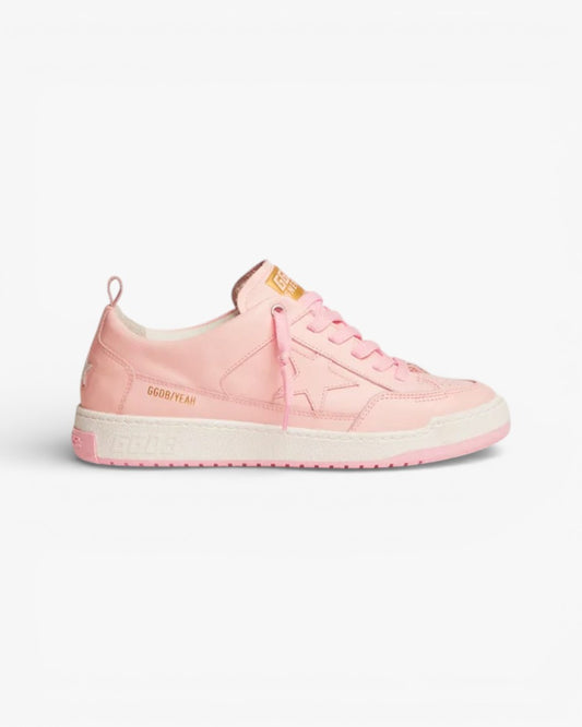 Golden Goose Yeah Pale Pink Leather Sneakers