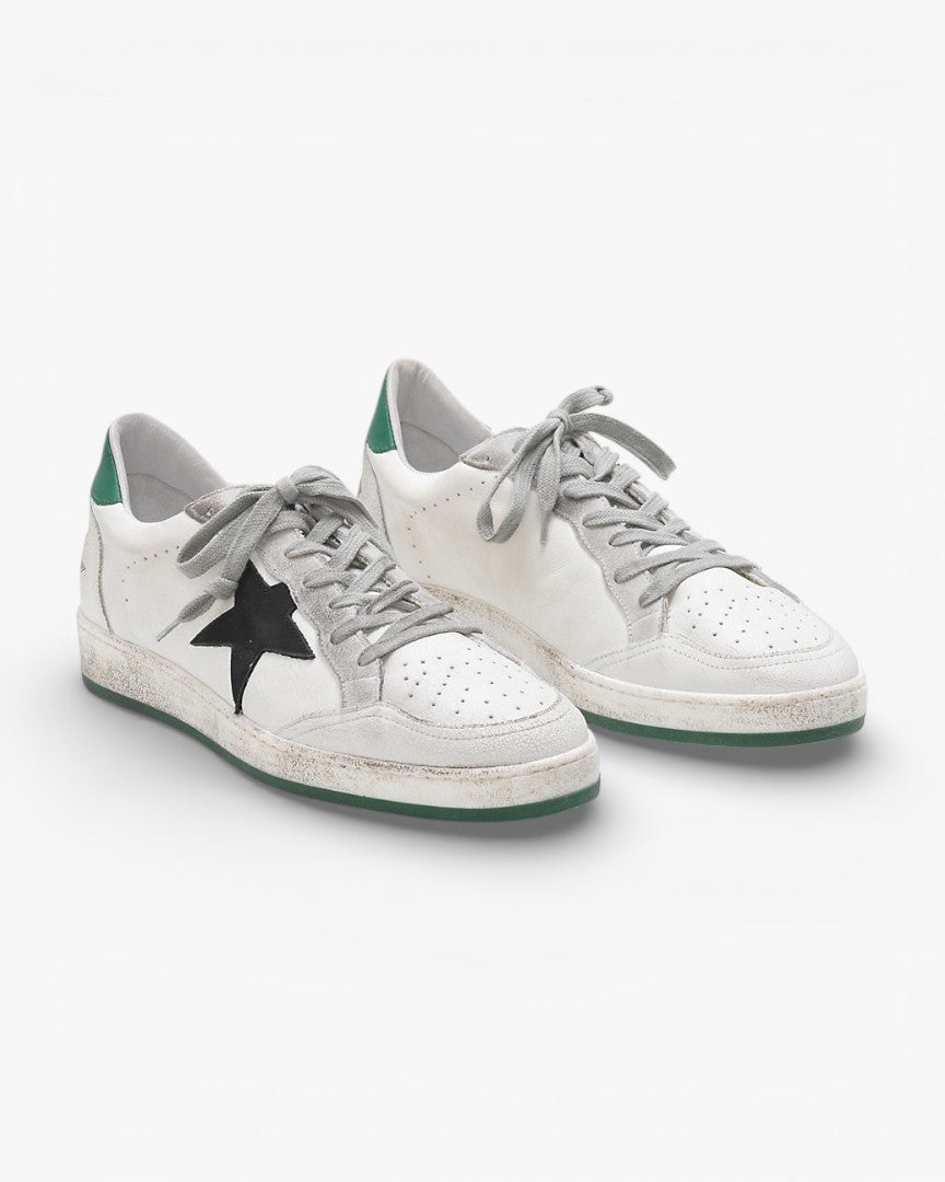 Golden Goose Ball Star Calf Leather Sneakers with Nubuck Star