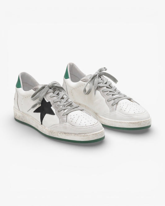 Golden Goose Ball Star Calf Leather Sneakers with Nubuck Star