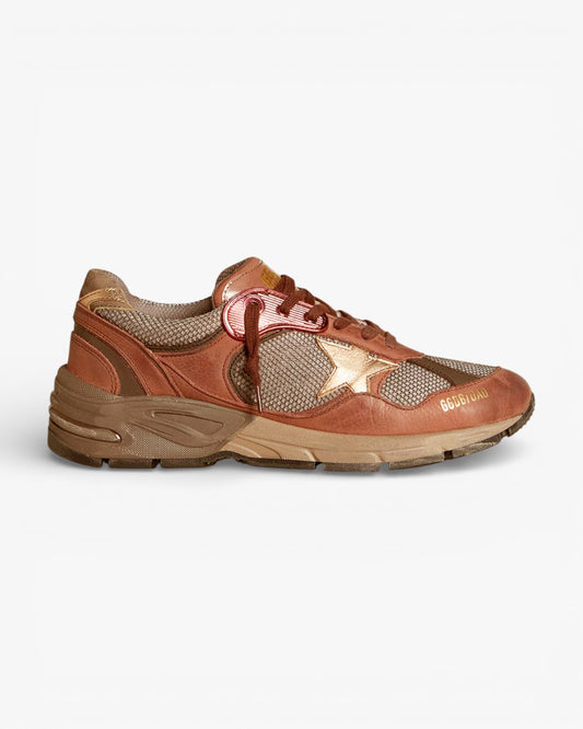 Golden Goose Running Star Brown Copper Sneakers