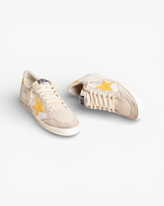 Golden Goose Ball Star LTD Edition White Yellow Star Sneakers