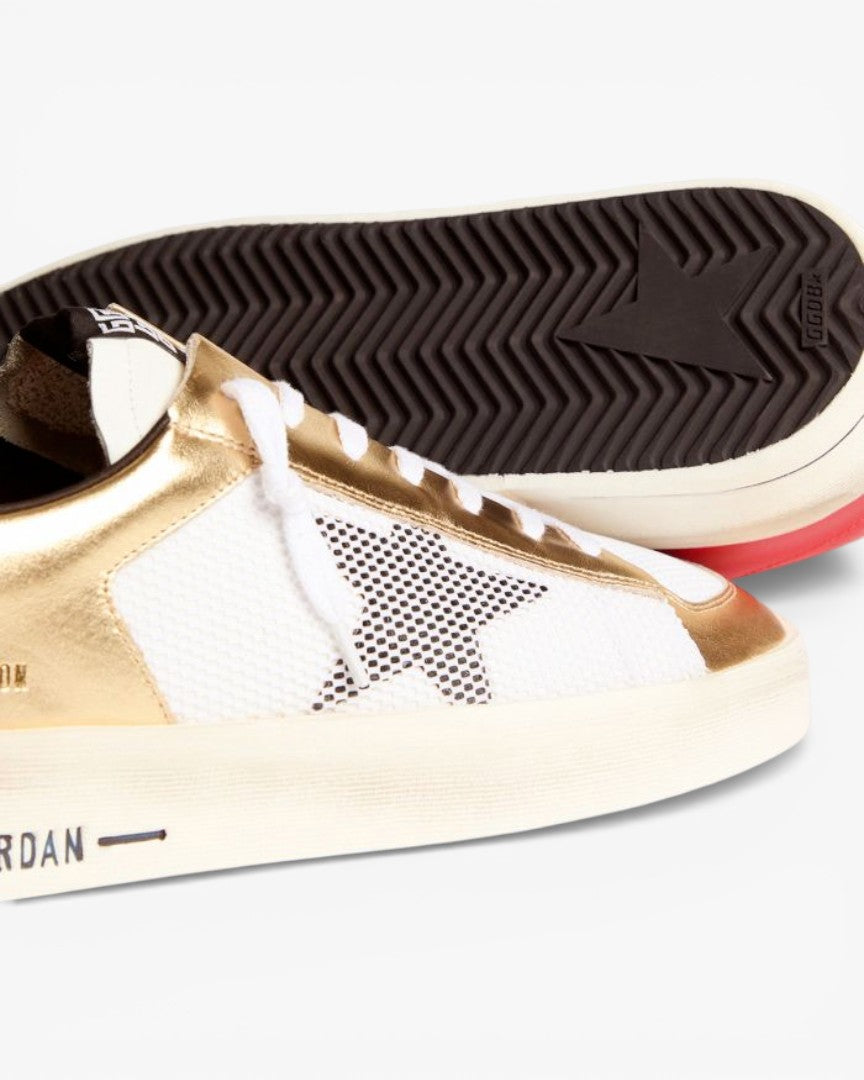 Golden Goose Limited Edition Stardan Sneakers With Gold Inserts
