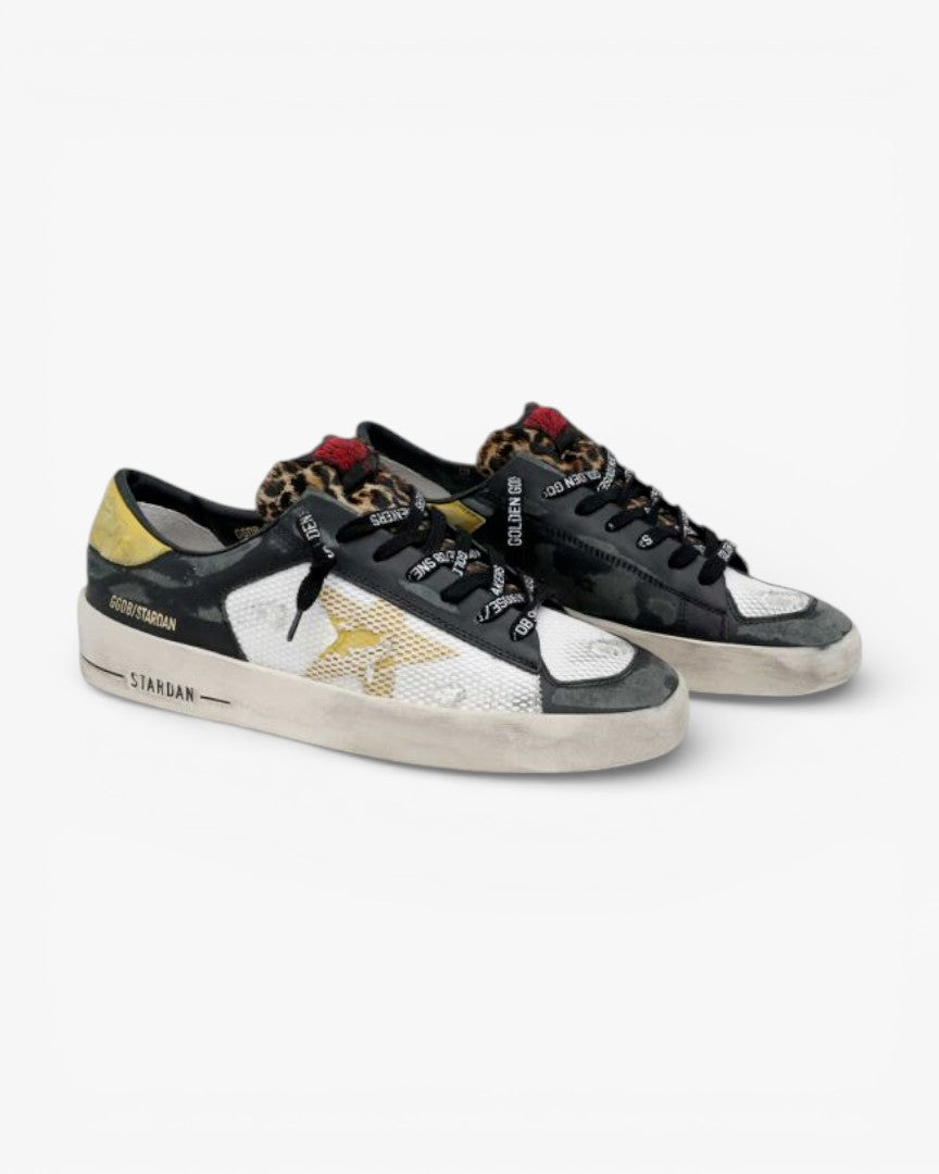 Golden Goose Leopard Tongue Stardan Sneakers