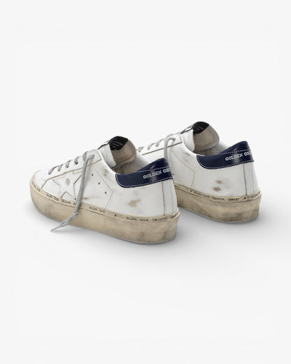 Golden Goose Hi-Star Sneakers G33WS945.A5 Calfskin Upper Star Glossy Leather Heel