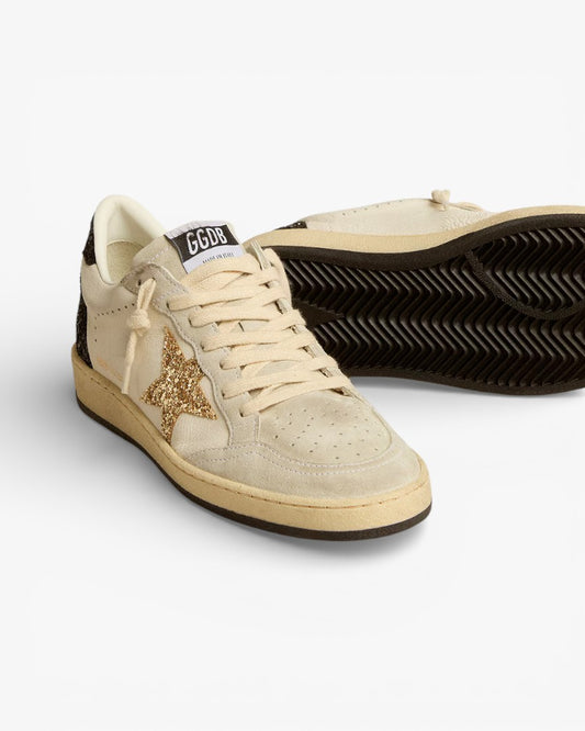 Golden Goose Ball Star LTD Nappa Suede Sneakers Glitter Star Black Tab