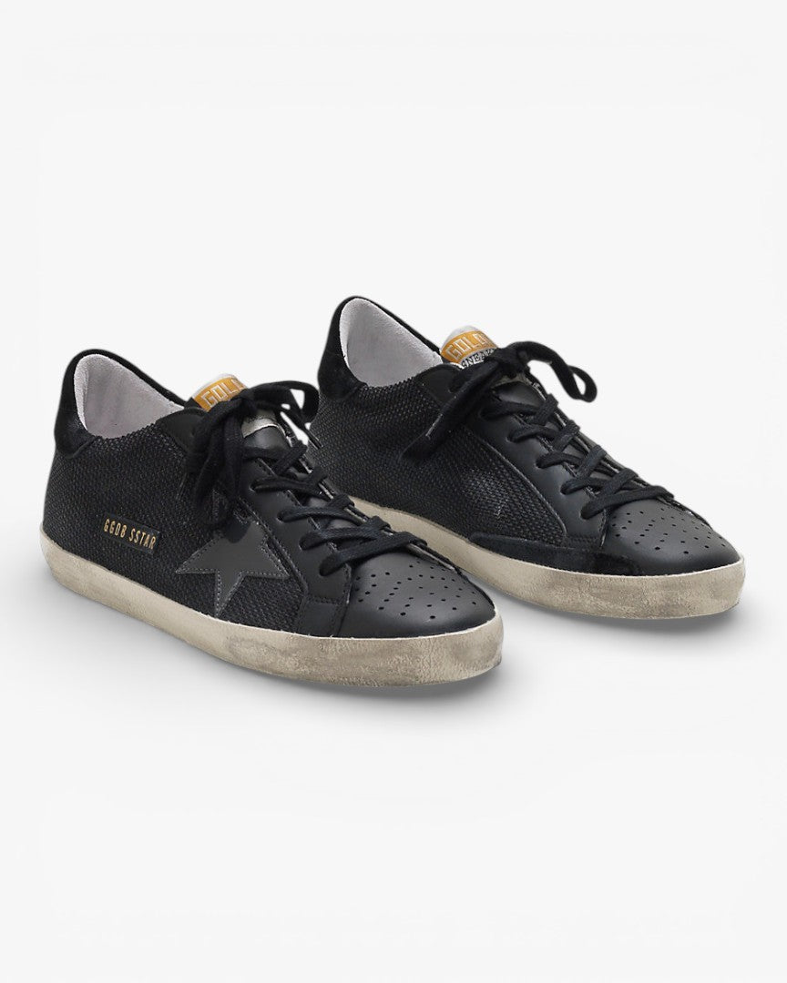 Golden Goose Superstar Sneakers Technical Mesh With Shiny Leather Star