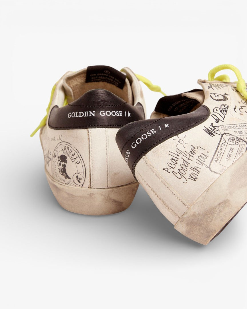 Golden Goose Journey Super-Star Sneakers with Graffiti