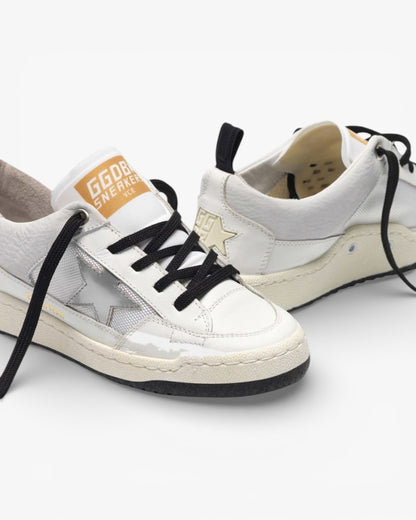 Golden Goose Yeah White Leather Sneakers Silver Star