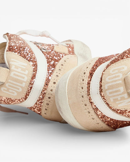 Golden Goose Mid Star Sneakers Pink-Gold Glitter