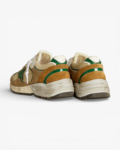 Golden Goose Running Star Beige Green Sneakers