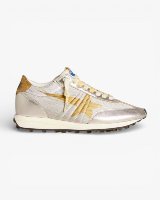 Golden Goose Marathon Black Nylon Sneakers with White Star