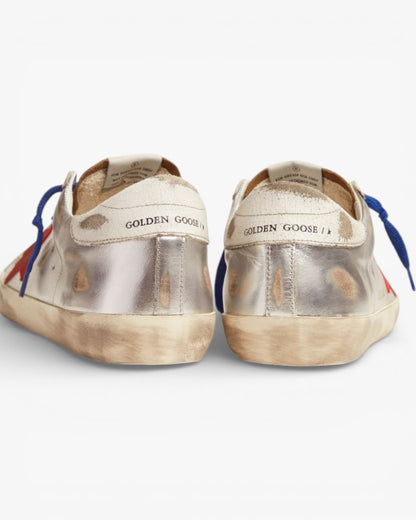 Golden Goose Super-Star Sneakers with Red Star