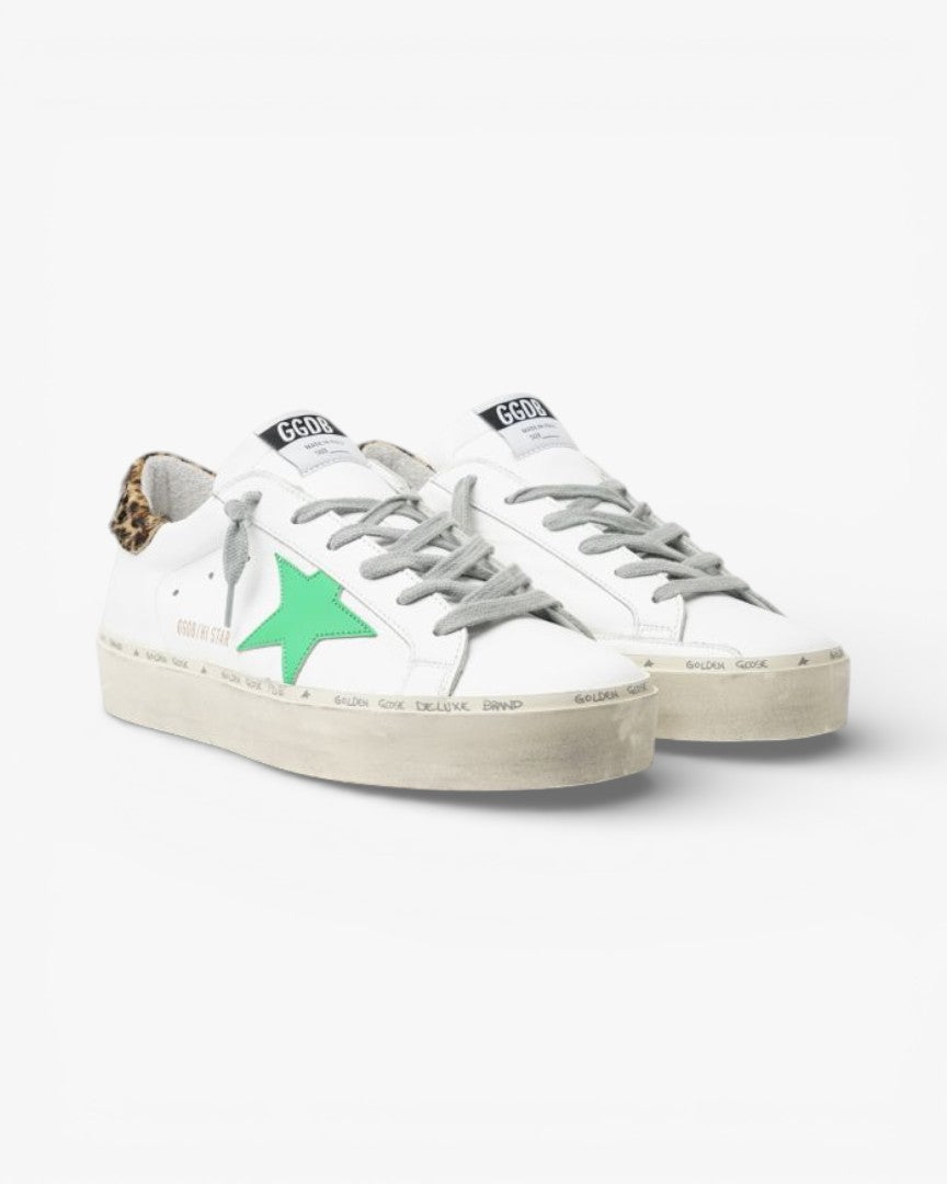 Golden Goose Hi-Star Sneakers Leopard-Print Heel Tab