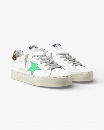 Golden Goose Hi-Star Sneakers Leopard-Print Heel Tab