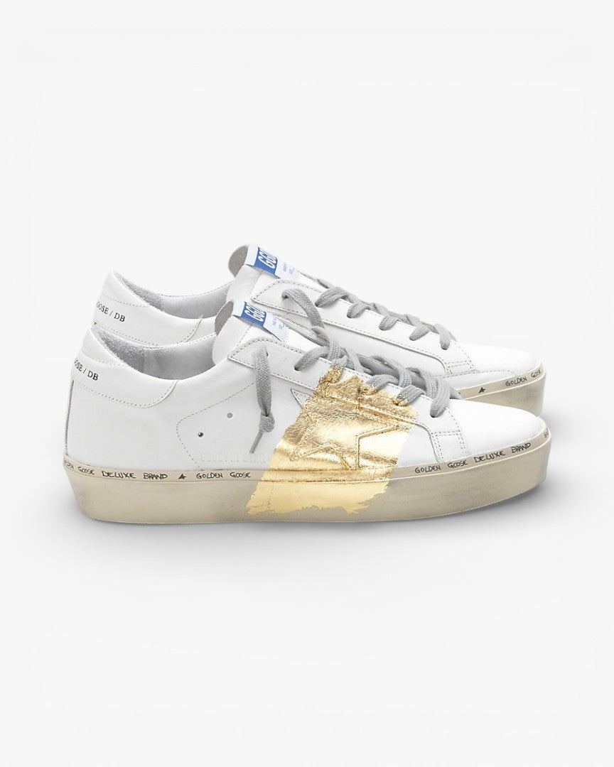 Golden Goose Hi-Star Sneakers Calf Leather 24-Carat Gold Leaf Branding