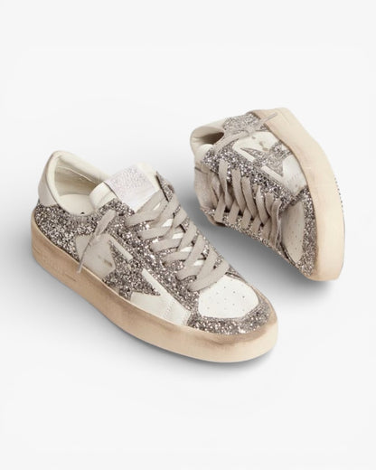 Golden Goose White Leather Stardan Sneakers