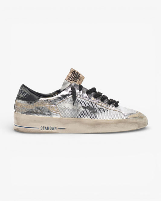 Golden Goose Silver Floral Stardan LTD Sneakers