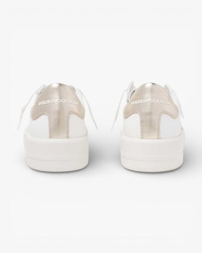 Golden Goose Purestar White Leather Sneakers Gold Heel Tab