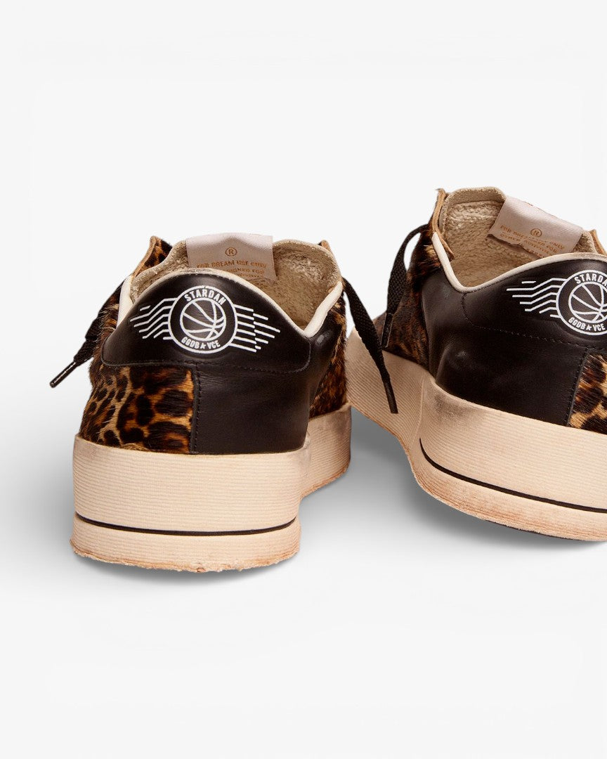 Golden Goose Leopard Pony Skin Stardan Sneakers