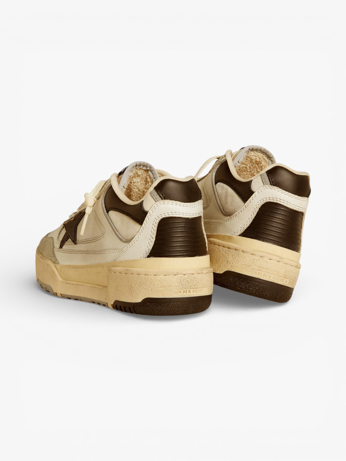 Golden Goose Forty2 Black Star and Black Leather Heel Tab Sneakers