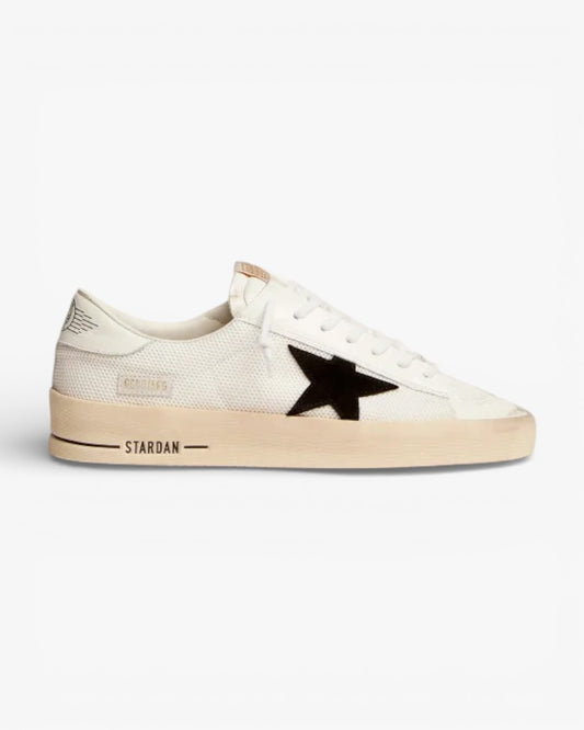 Golden Goose Stardan White Mesh Sneakers Black Suede Star