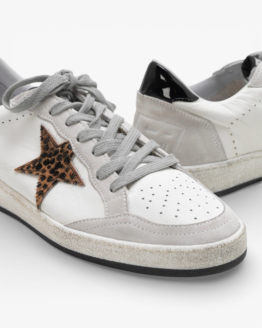 Golden Goose Ball Star Calf Leather Pony‑Skin Star Sneakers