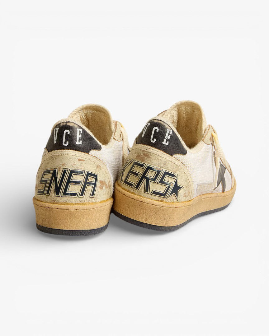 Golden Goose Ball Star White Mesh Blue Leather Star Sneakers