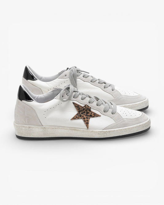 Golden Goose Ball Star Calf Leather Pony‑Skin Star Sneakers
