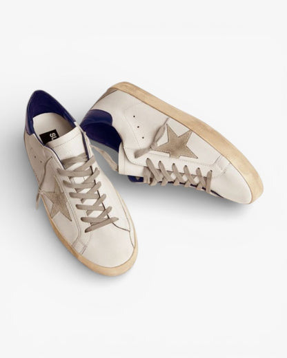 Golden Goose Super‑Star Sneakers Suede Star Blue Heel Tab