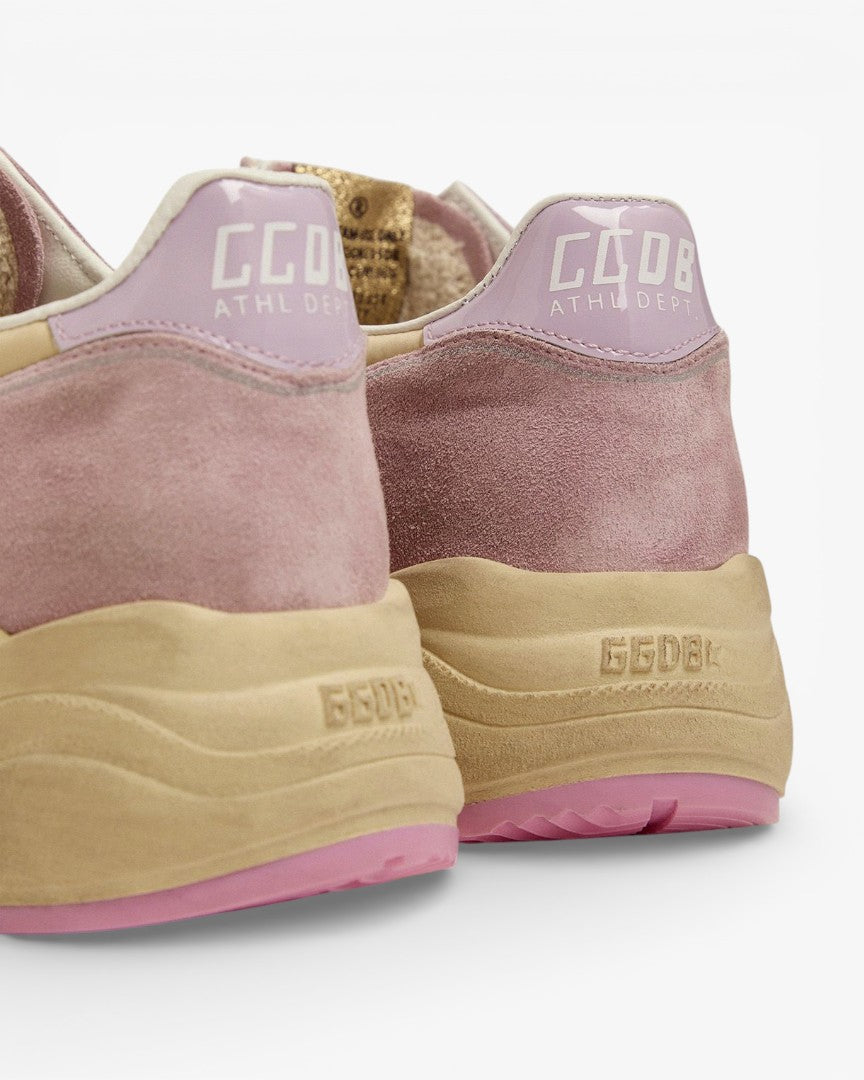Golden Goose Pastel Pink Running Sole Sneakers White Star
