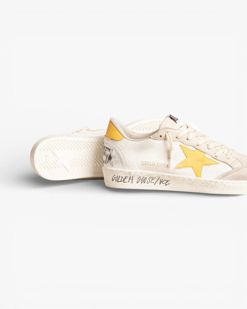 Golden Goose Ball Star LTD Edition White Yellow Star Sneakers
