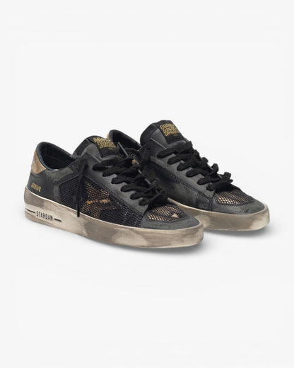Golden Goose Distressed Black Gold Stardan LTD Sneakers