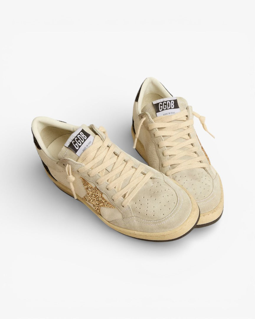 Golden Goose Ball Star LTD Nappa Suede Sneakers Glitter Star Black Tab