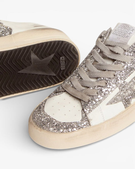 Golden Goose White Leather Stardan Sneakers