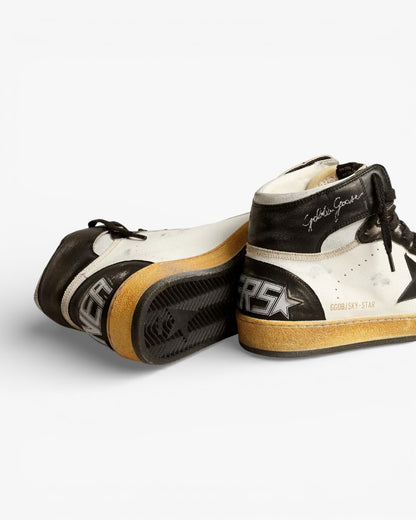 Golden Goose Sky Star Black White High Top Sneakers