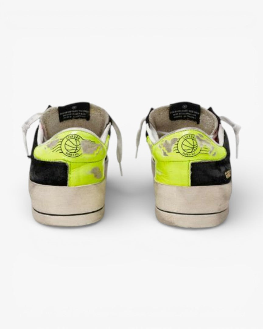 Golden Goose Fuchsia Yellow Limited Edition Stardan Sneakers