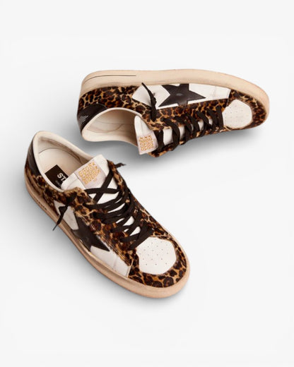 Golden Goose Leopard Pony Skin Stardan Sneakers