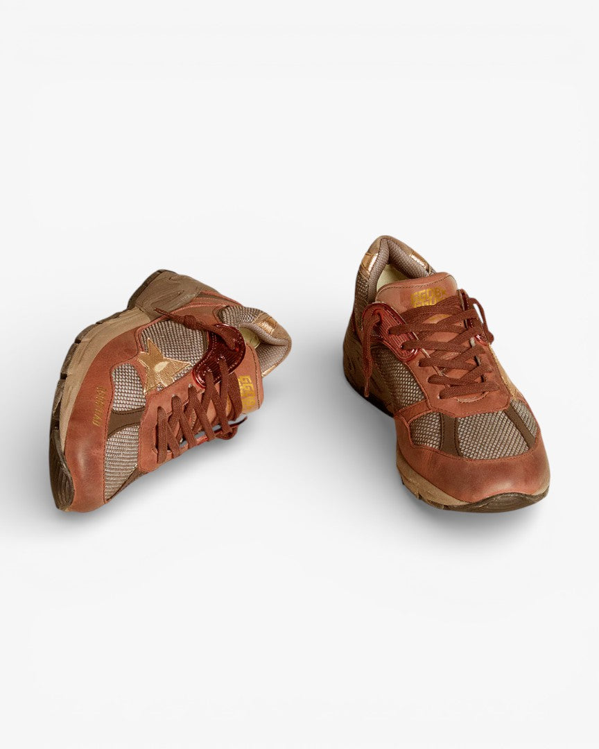 Golden Goose Running Star Brown Copper Sneakers