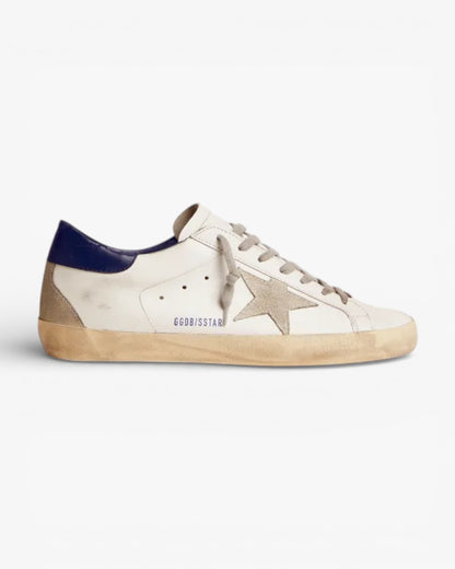 Golden Goose Super‑Star Sneakers Suede Star Blue Heel Tab