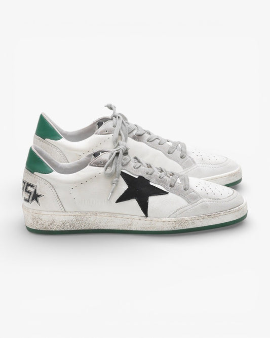 Golden Goose Ball Star Calf Leather Sneakers with Nubuck Star