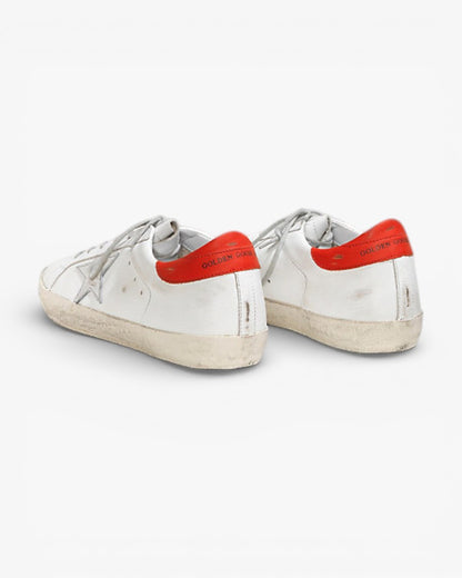 Golden Goose Super‑Star Sneakers White Leather Red Star
