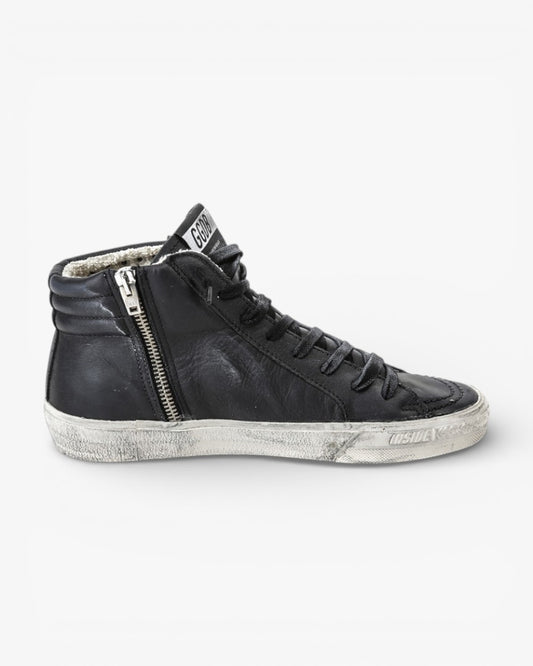 Golden Goose Slide Black Handmade Custom Couple Shoes Sizes 34-46