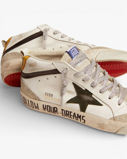 Golden Goose Mid Star LTD Sneakers Leather Suede Snake-Print Leather Star