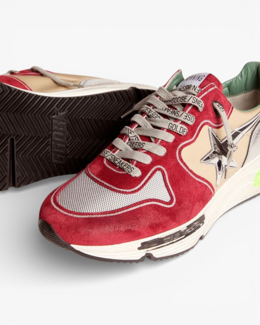 Golden Goose Running Sole Sneakers 3D Star Orange Heel Tab